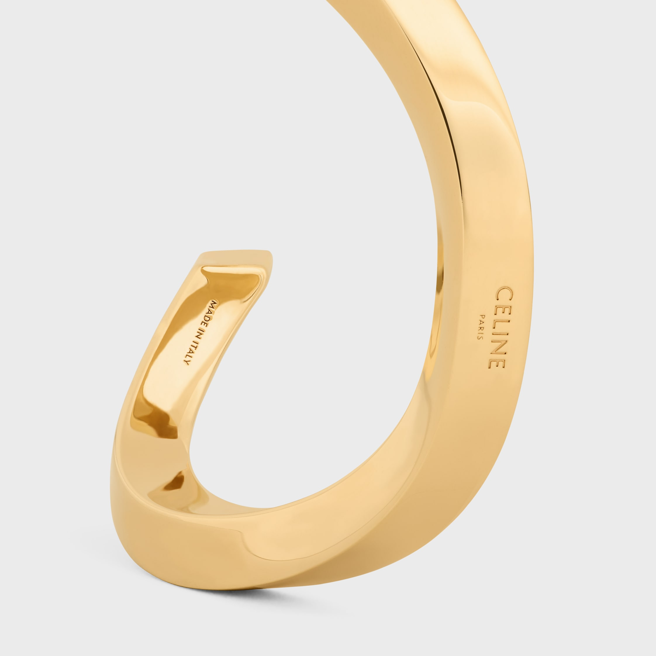 Formes Abstraites Square Cuff in Brass with Gold Finish - 4