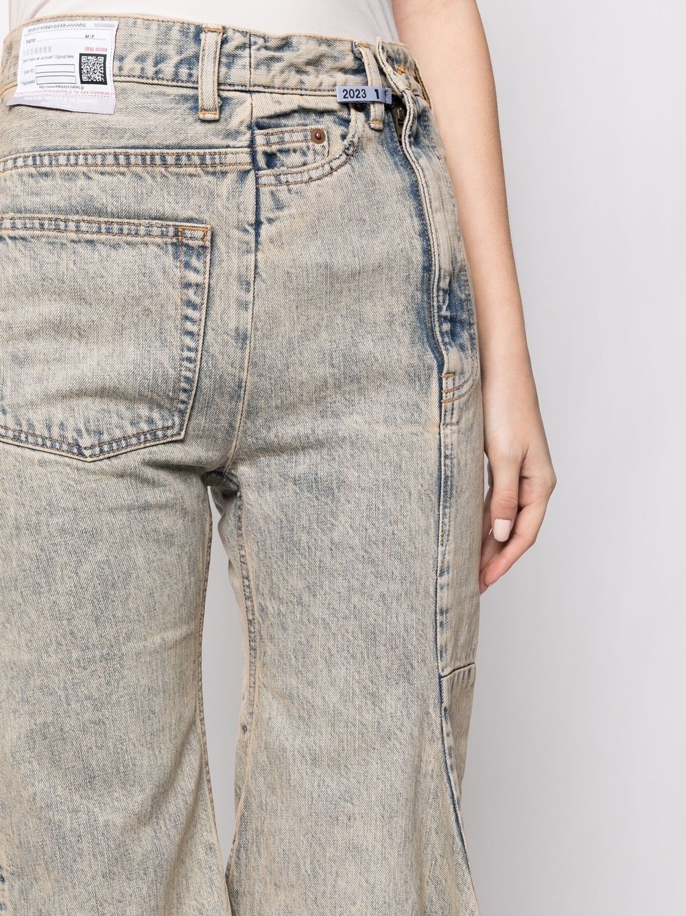 cropped flared denim jeans - 5