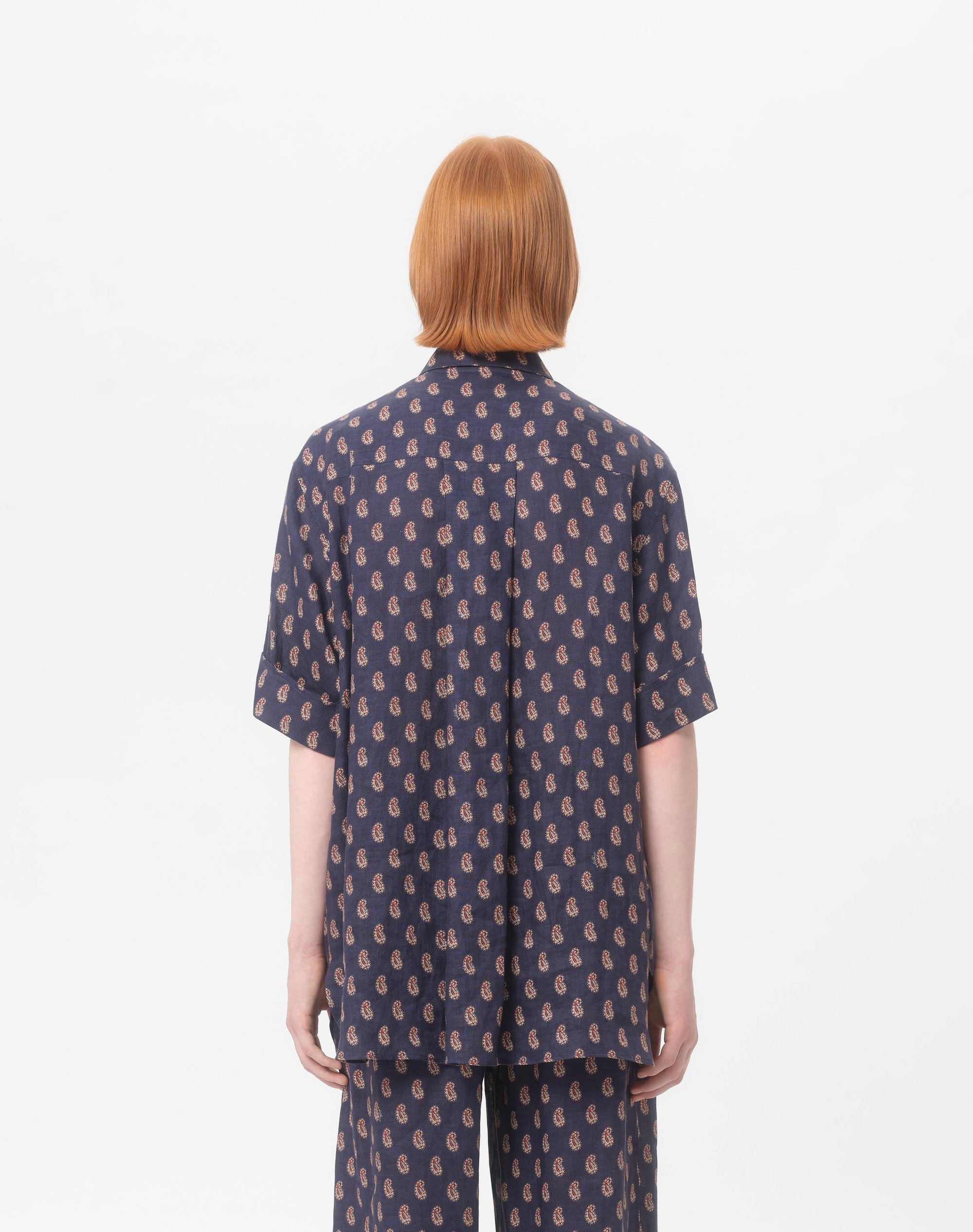 LIGHTWEIGHT LINEN SHIRT WITH VOYAGE IMAGINAIRE PRINT - 5