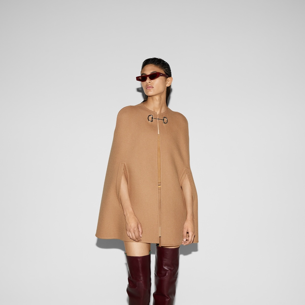 Wool cashmere cape - 3