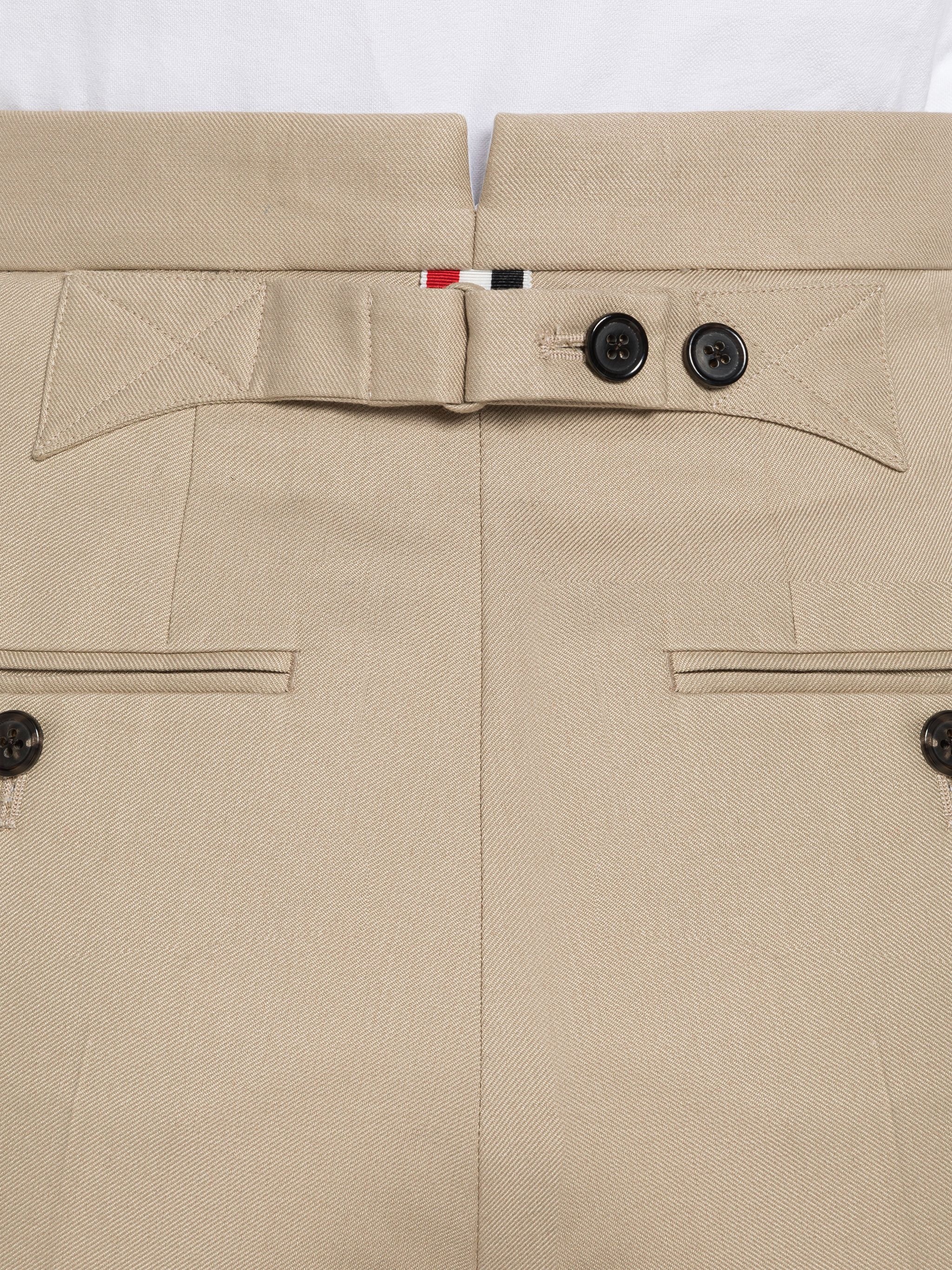 Cotton Twill Single Pleat 4-Bar Trouser - 6