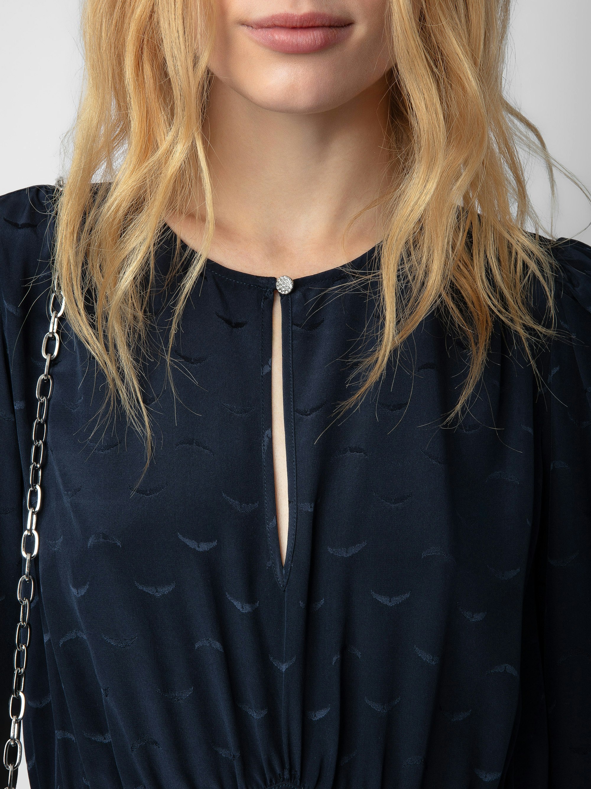 Rhodri Silk Jacquard Dress - 5