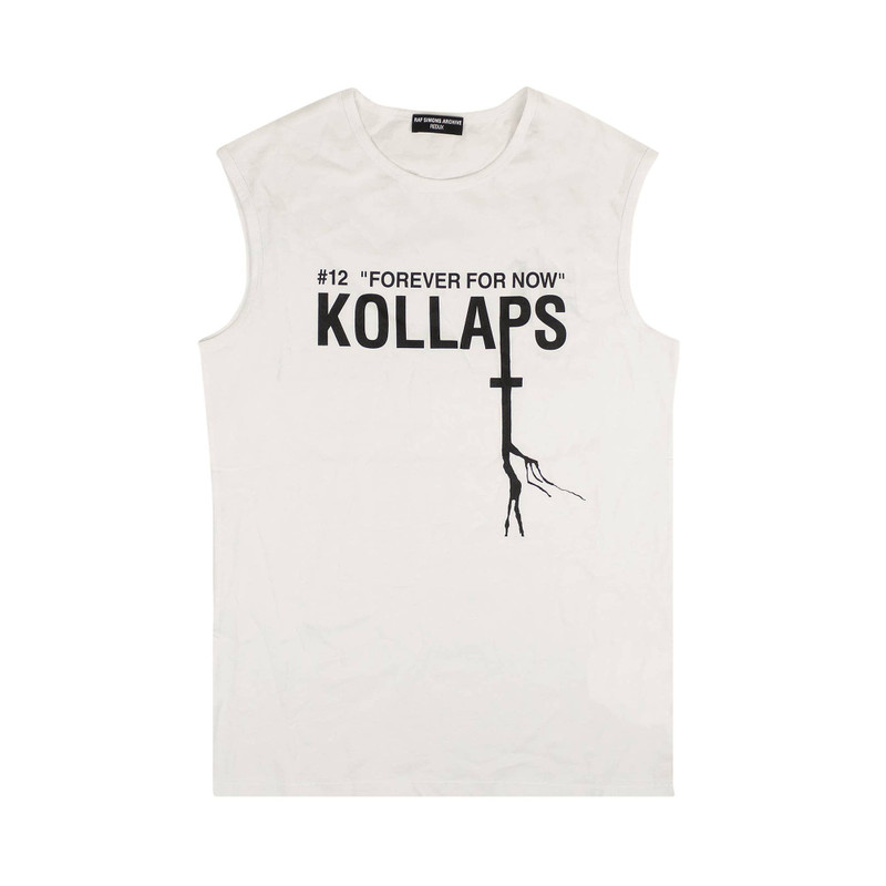 Raf Simons Sleeveless Slim Fit Kollaps Print Tank Top 'White' 1