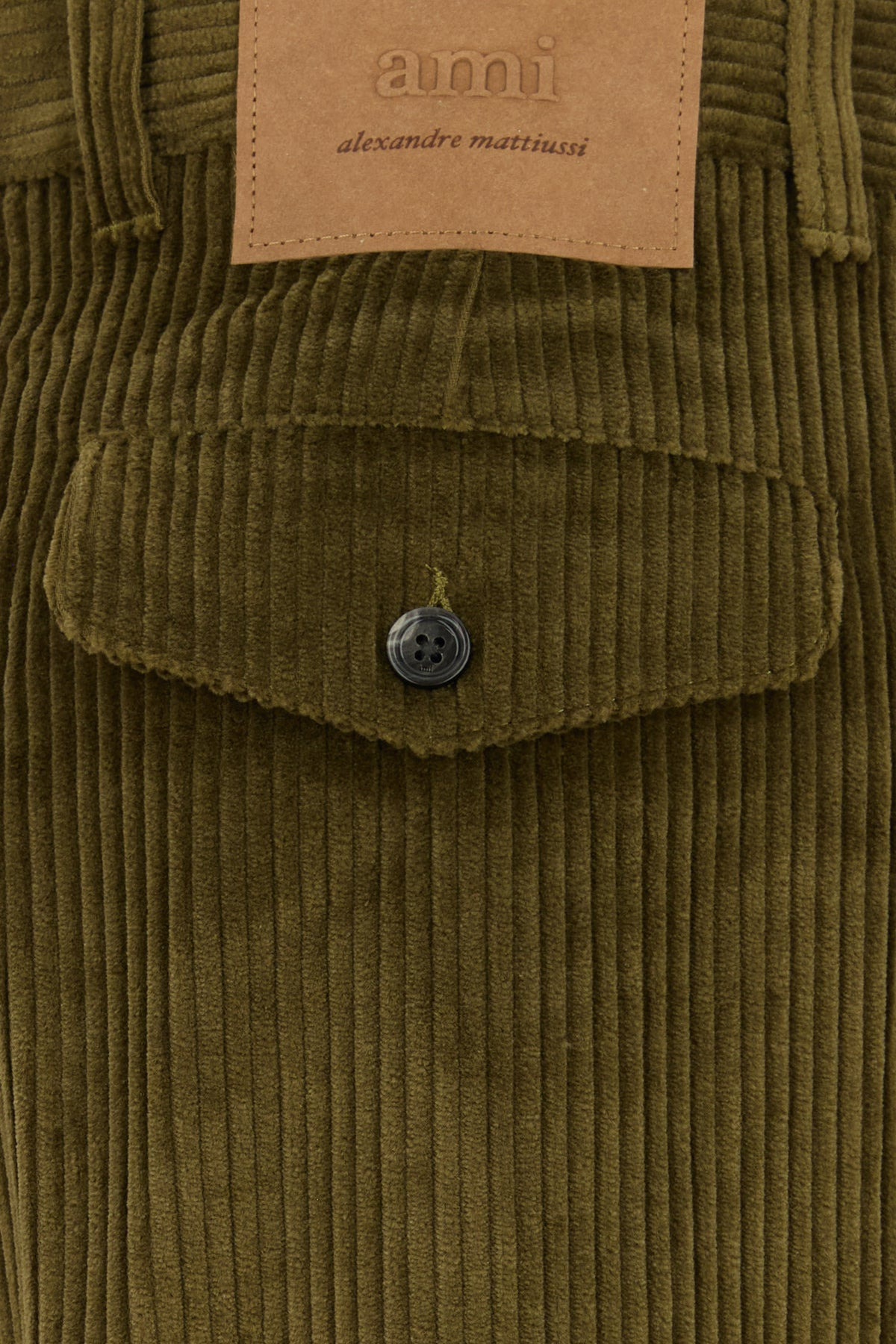 Olive green corduroy pant - 3
