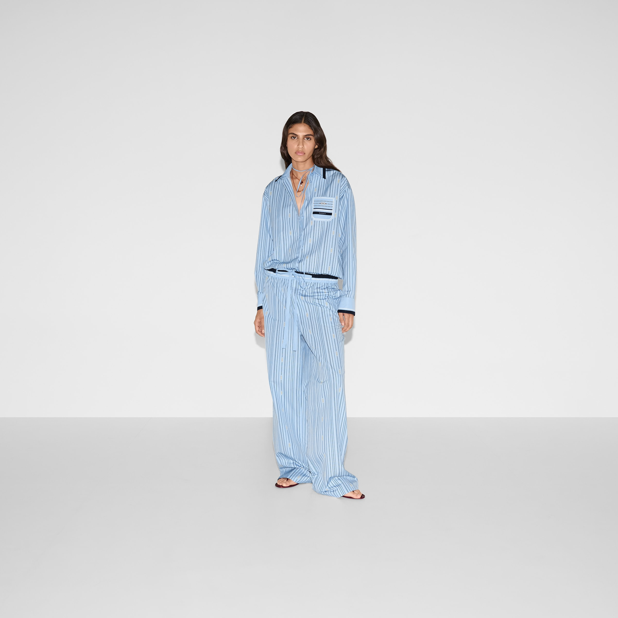 Printed cotton poplin pants - 2