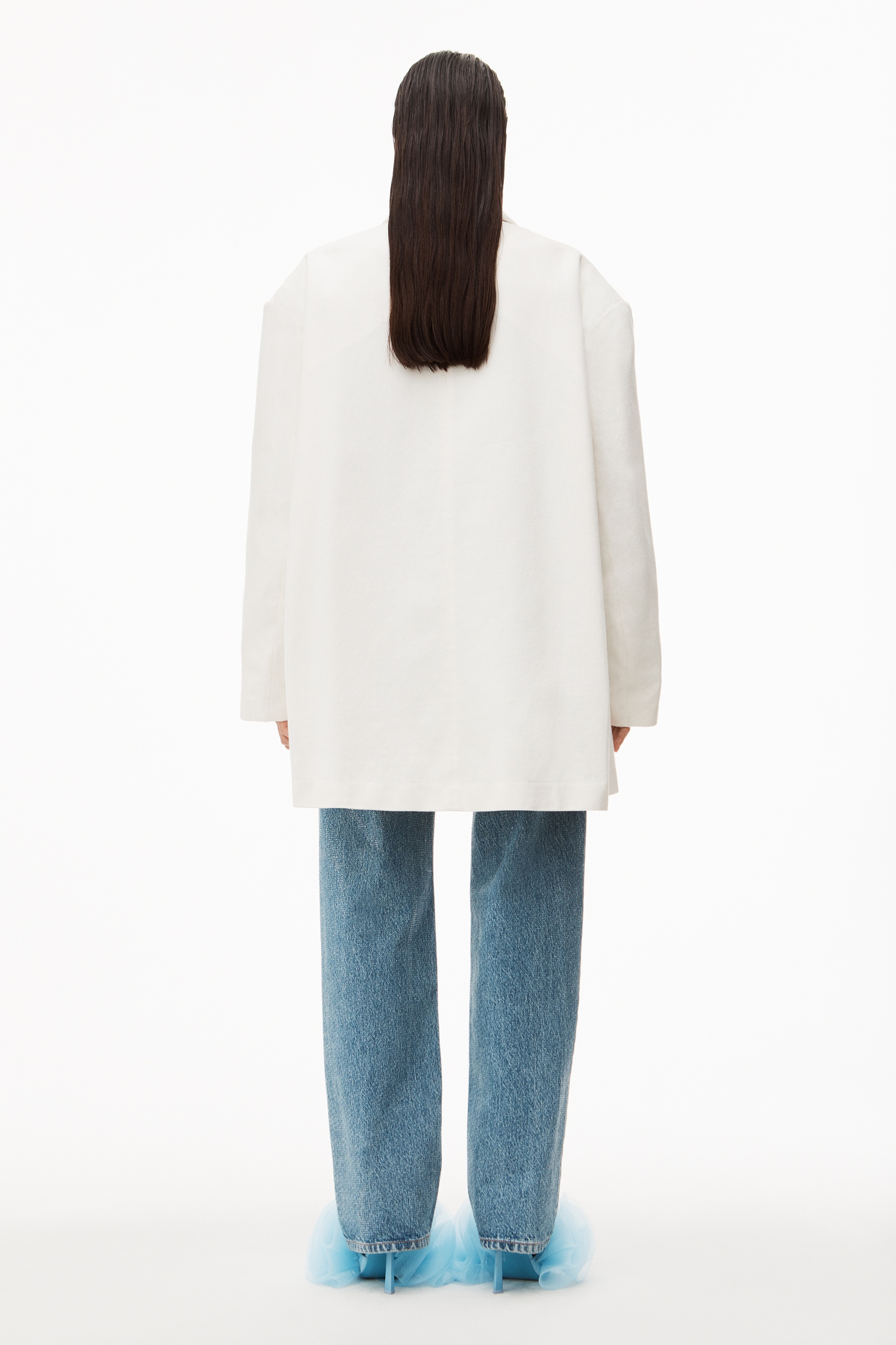 OVERSIZED BLAZER IN TWILL DENIM - 5
