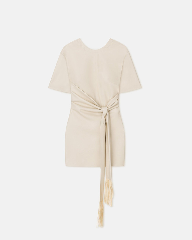 Fringed Okobor™ Alt-Leather Mini Dress - 1