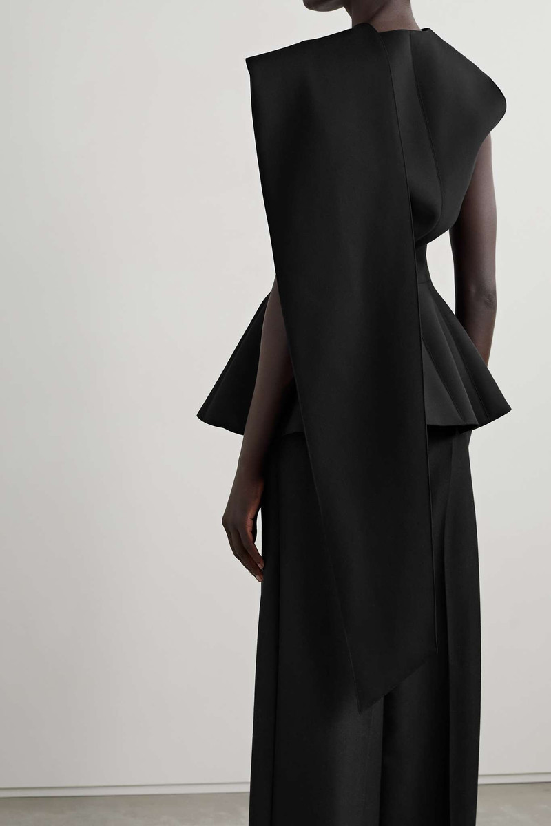 Fayna draped woven peplum vest 4