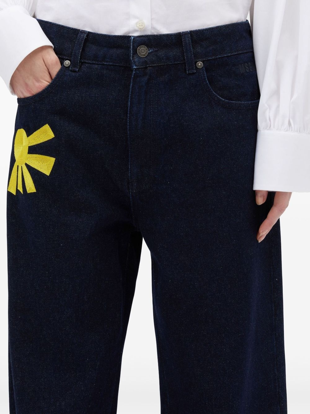embroidered jeans - 5