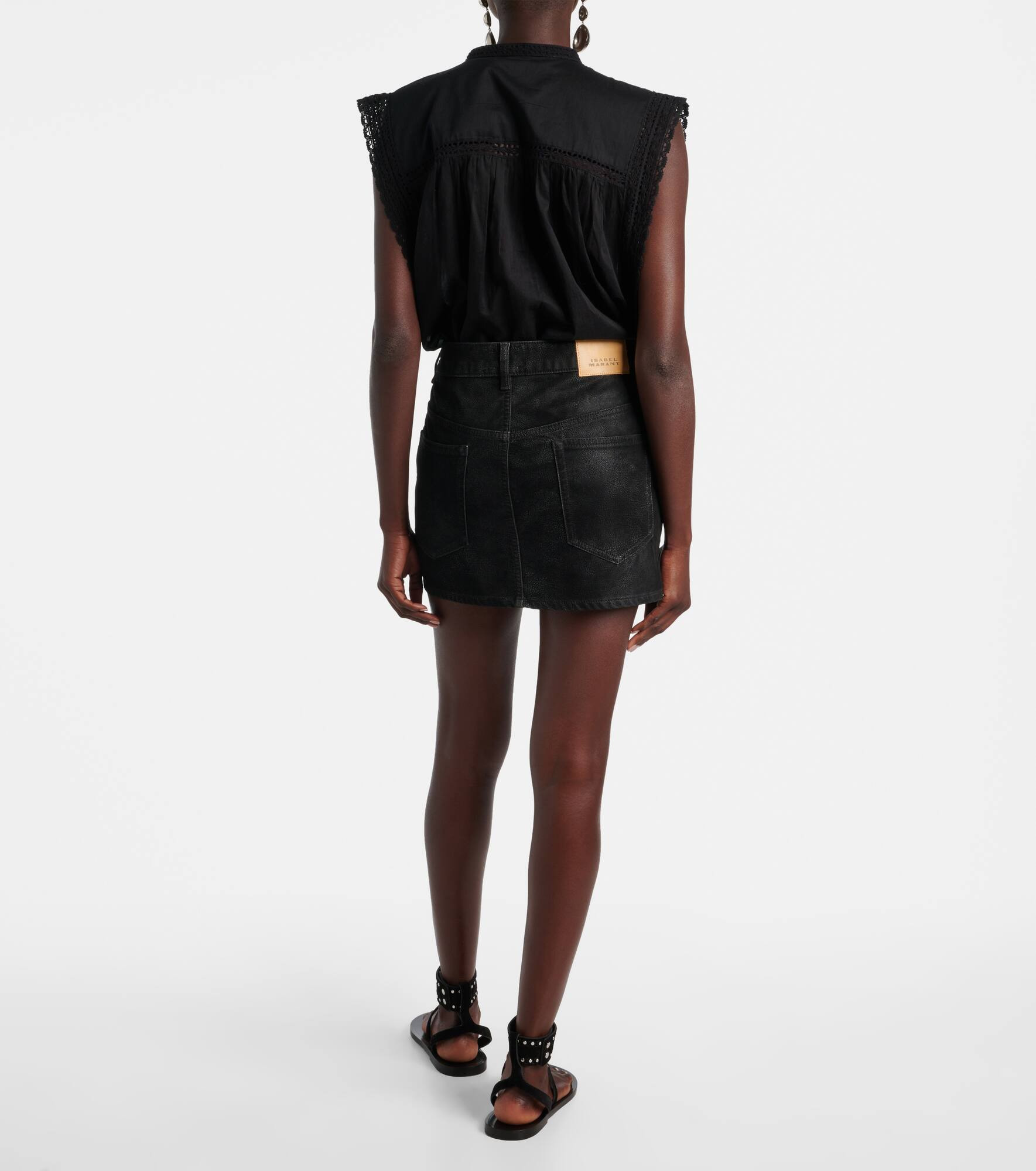 Kimmy faux leather miniskirt - 3