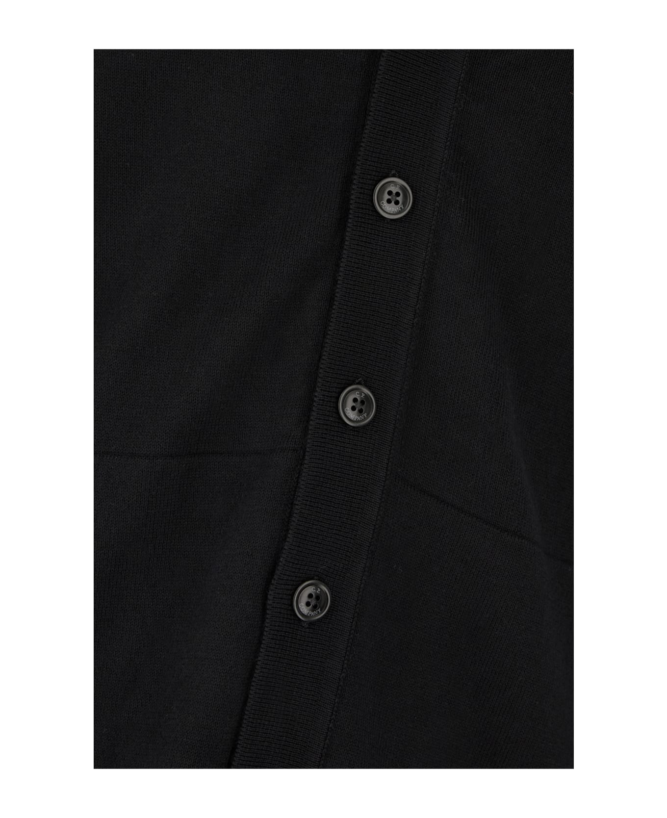 Black Cotton Cardigan - 3