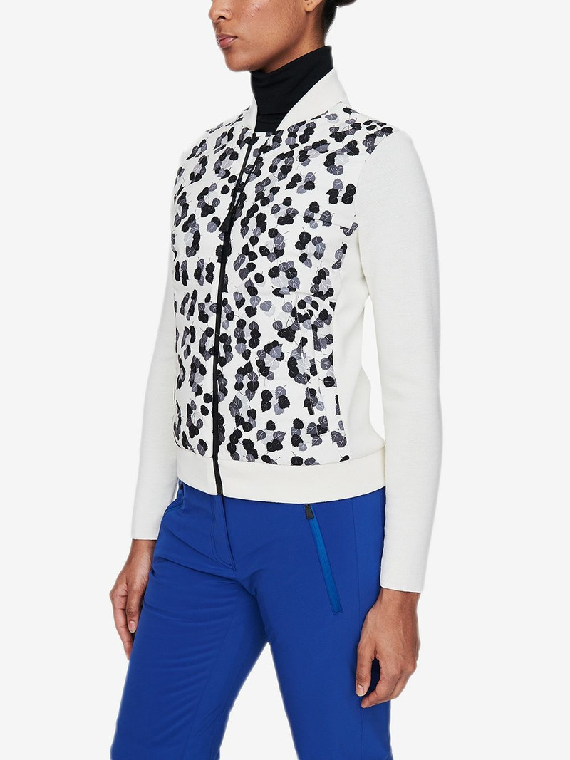 Dale of Aspen panelled leopard-print knitted jacket 3