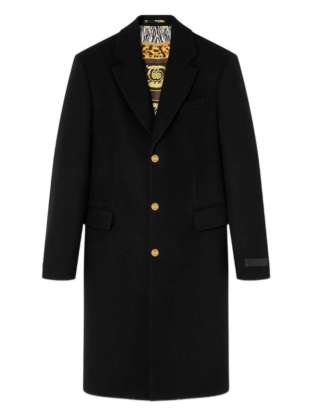 single-breasted wool coat - 1