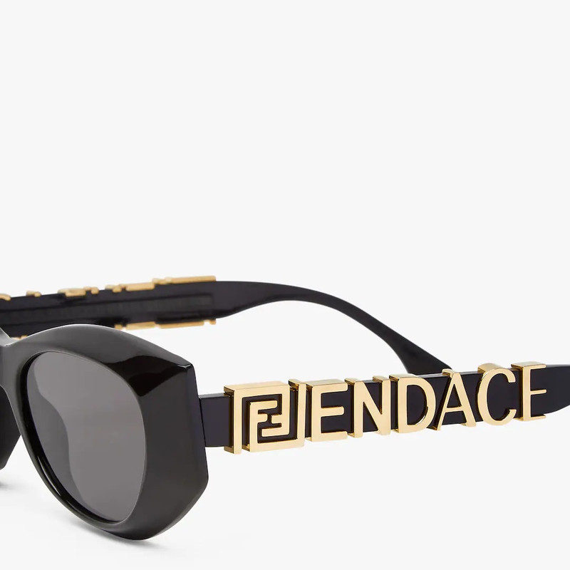Fendace Logo black acetate sunglasses 3