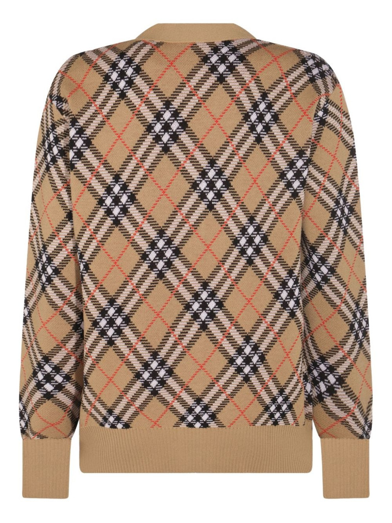 Burberry checked cardigan outlook
