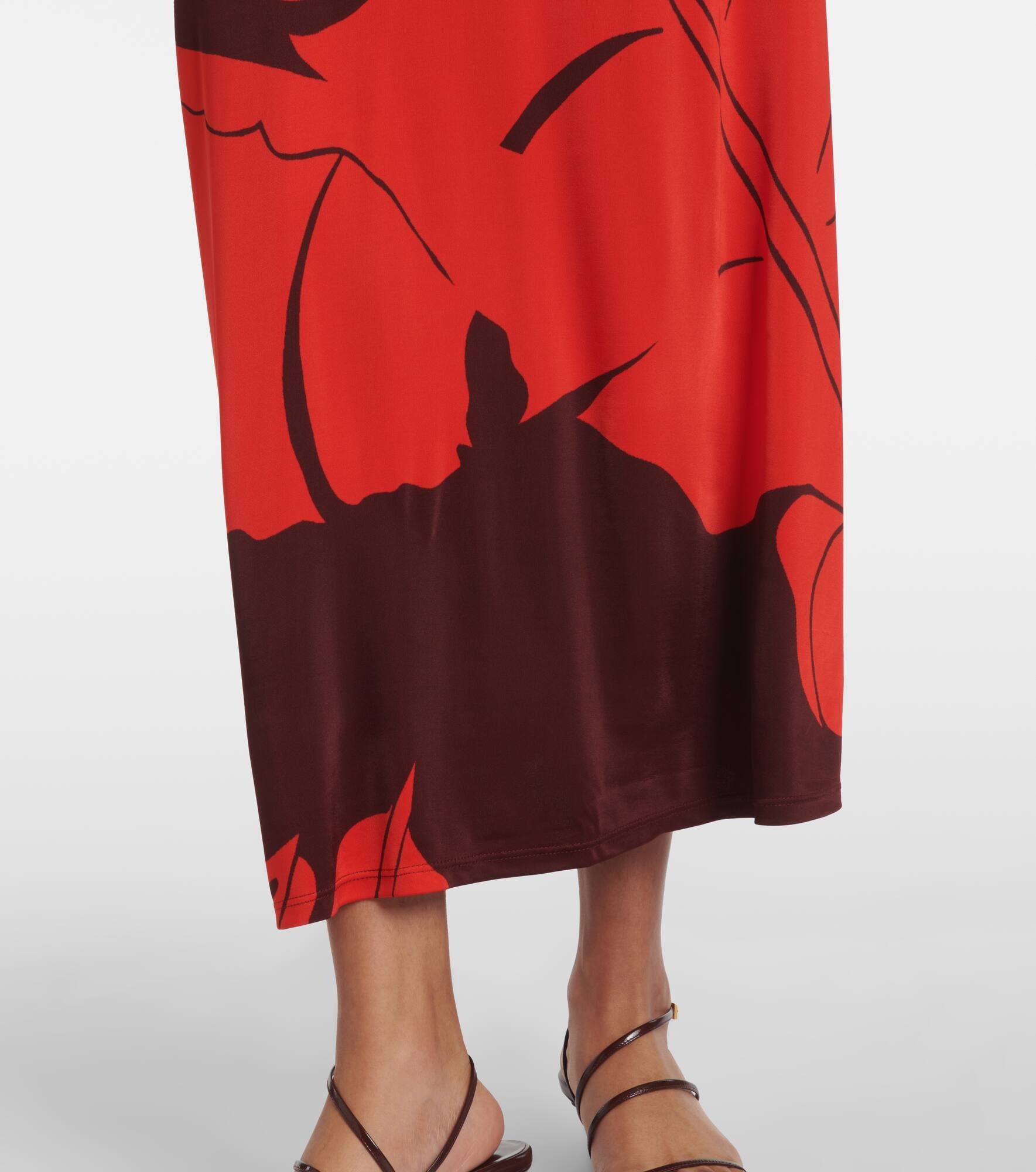 Printed jersey maxi dress - 5