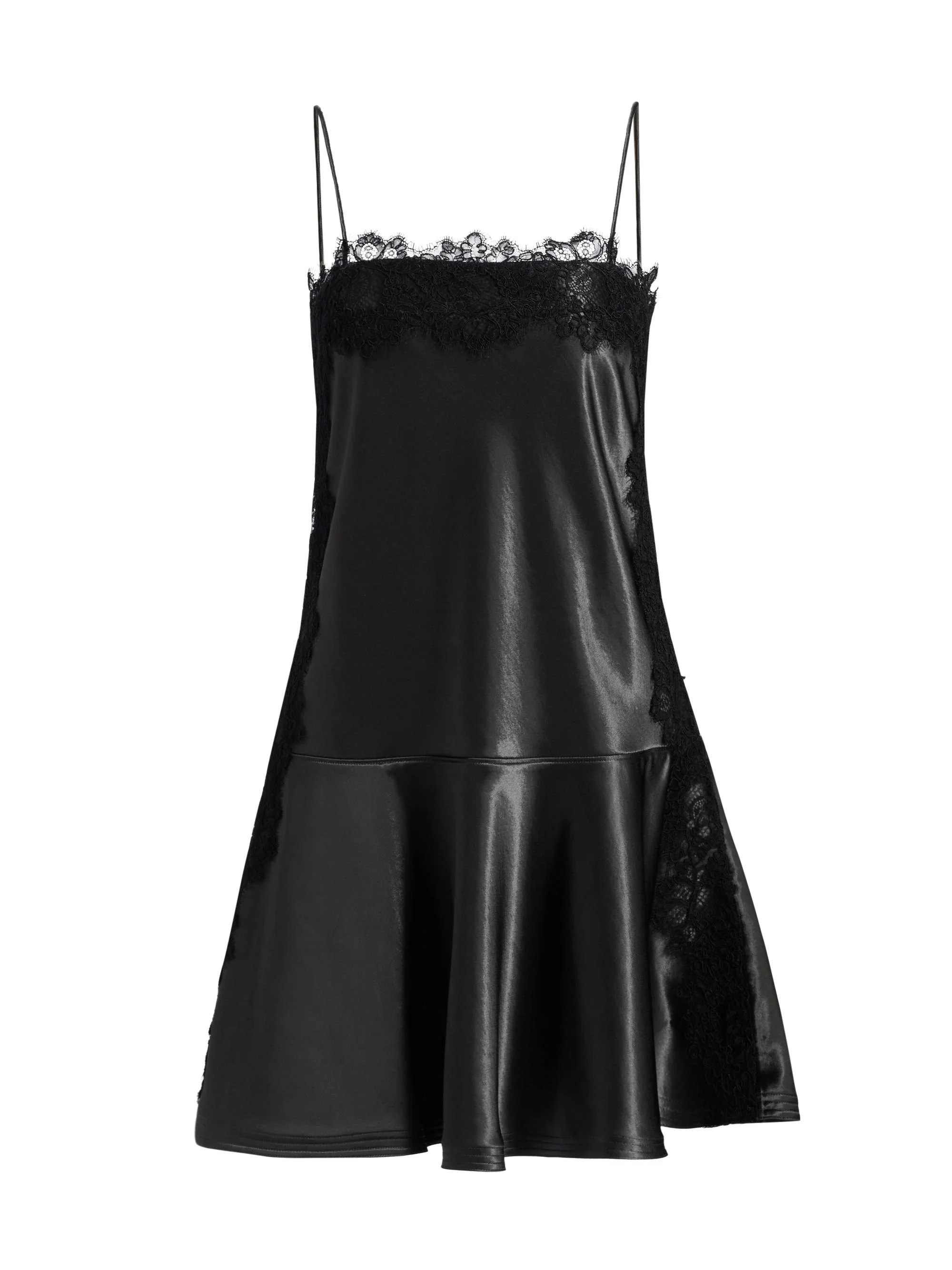 Women's Lace-Trim Cami Minidress - Slate - 1