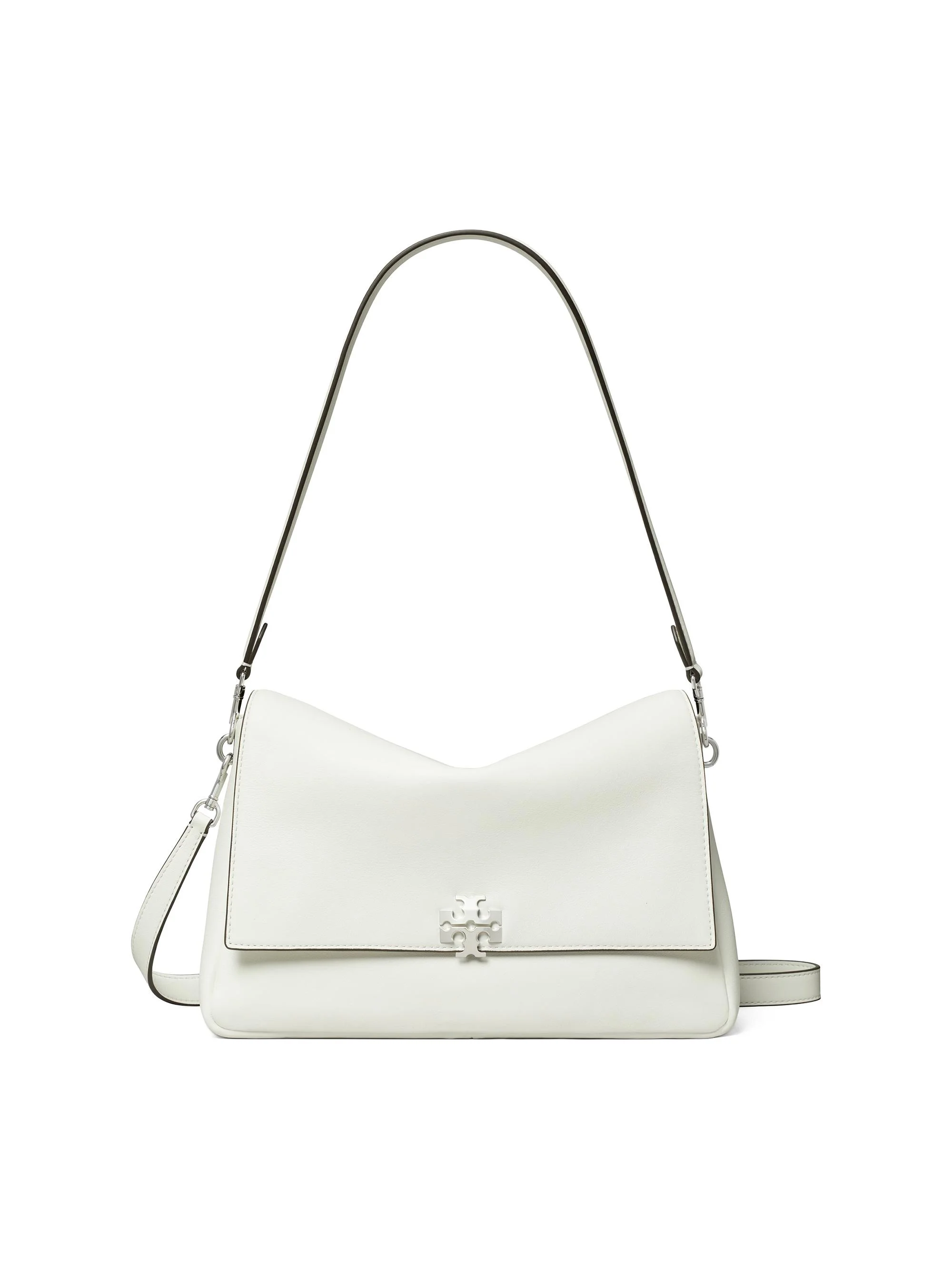 Women's Charlie Leather Shoulder Bag - Bianco - 1