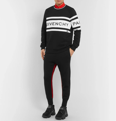 Givenchy Logo-Embroidered Striped Loopback Cotton-Jersey Sweatshirt outlook