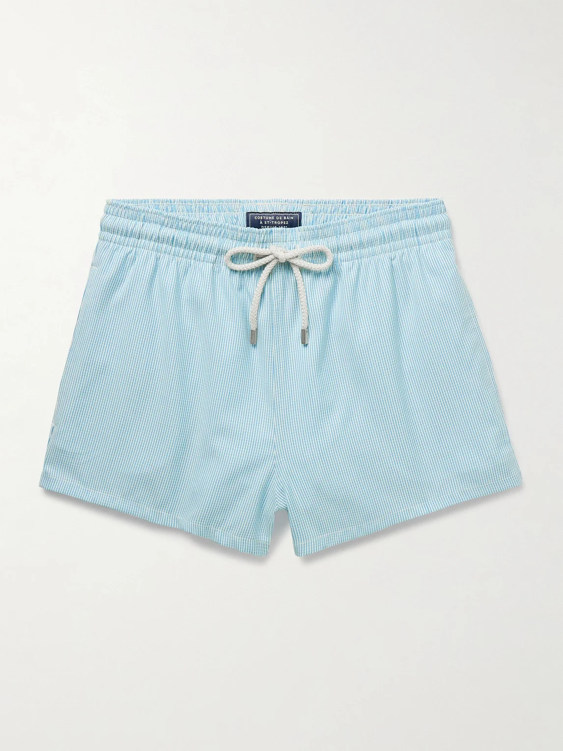 Milton Slim-Fit Short-Length Striped Wool-Blend Swim Shorts - 1