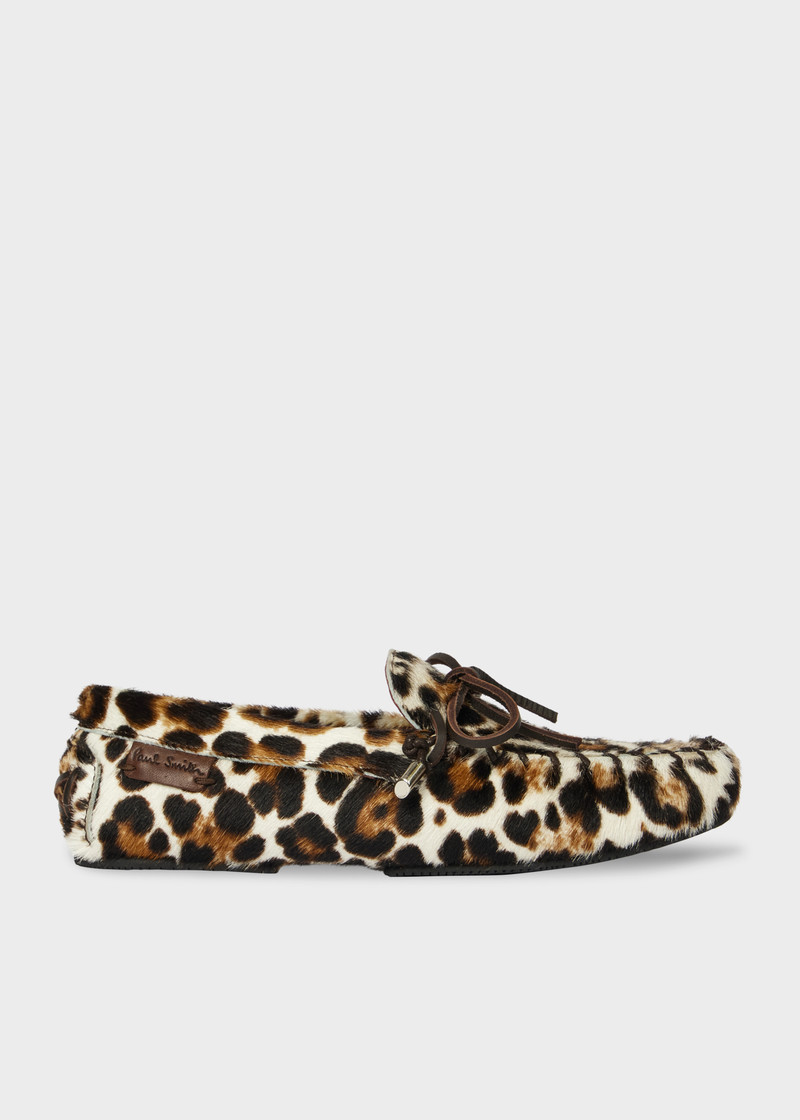 Women's 'Sonna' Leopard Print Faux Pony Moccasins 1