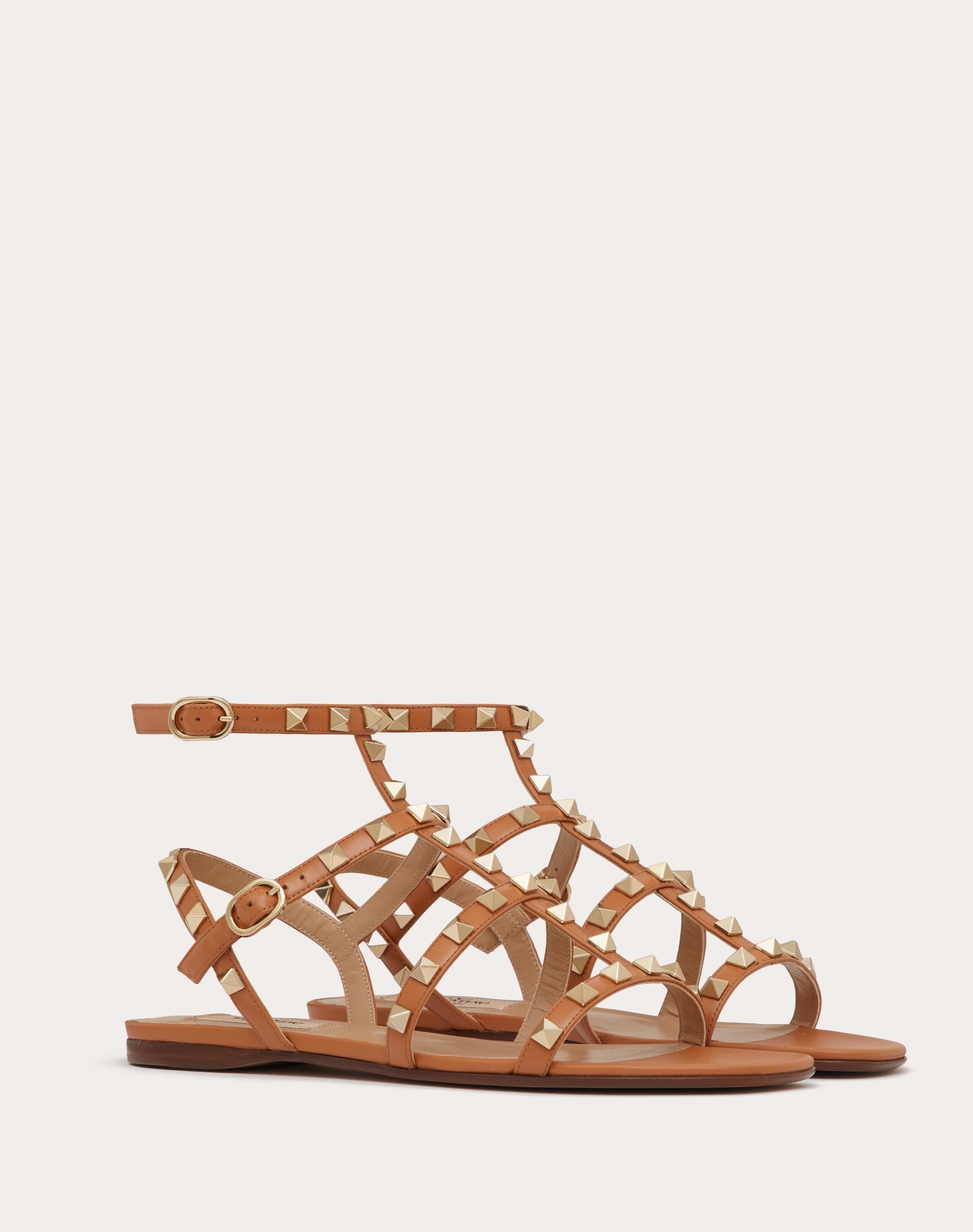 ROCKSTUD FLAT CALFSKIN SANDAL WITH STRAPS - 2