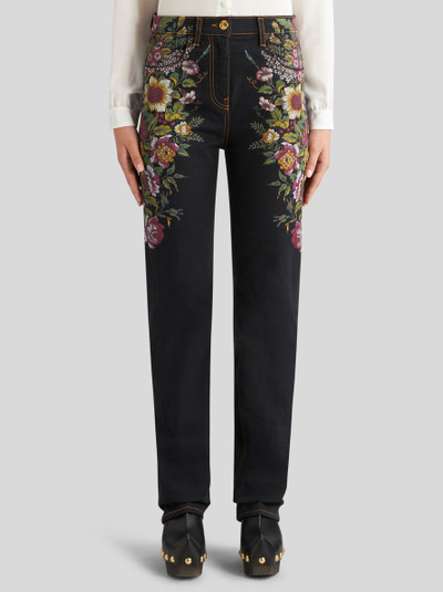 Etro SKINNY JEANS WITH FLORAL PRINT outlook