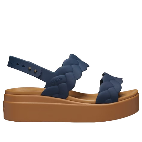(WMNS) Crocs Brooklyn Woven Wedge Sandals 'Blue Brown' 209977-410 - 2