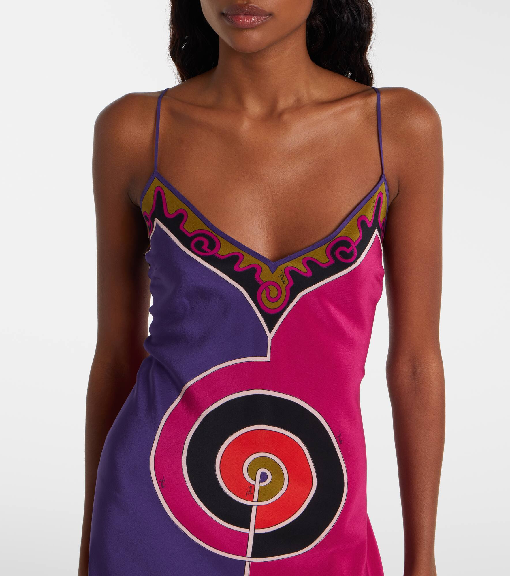 Printed silk crêpe de chine maxi dress - 4