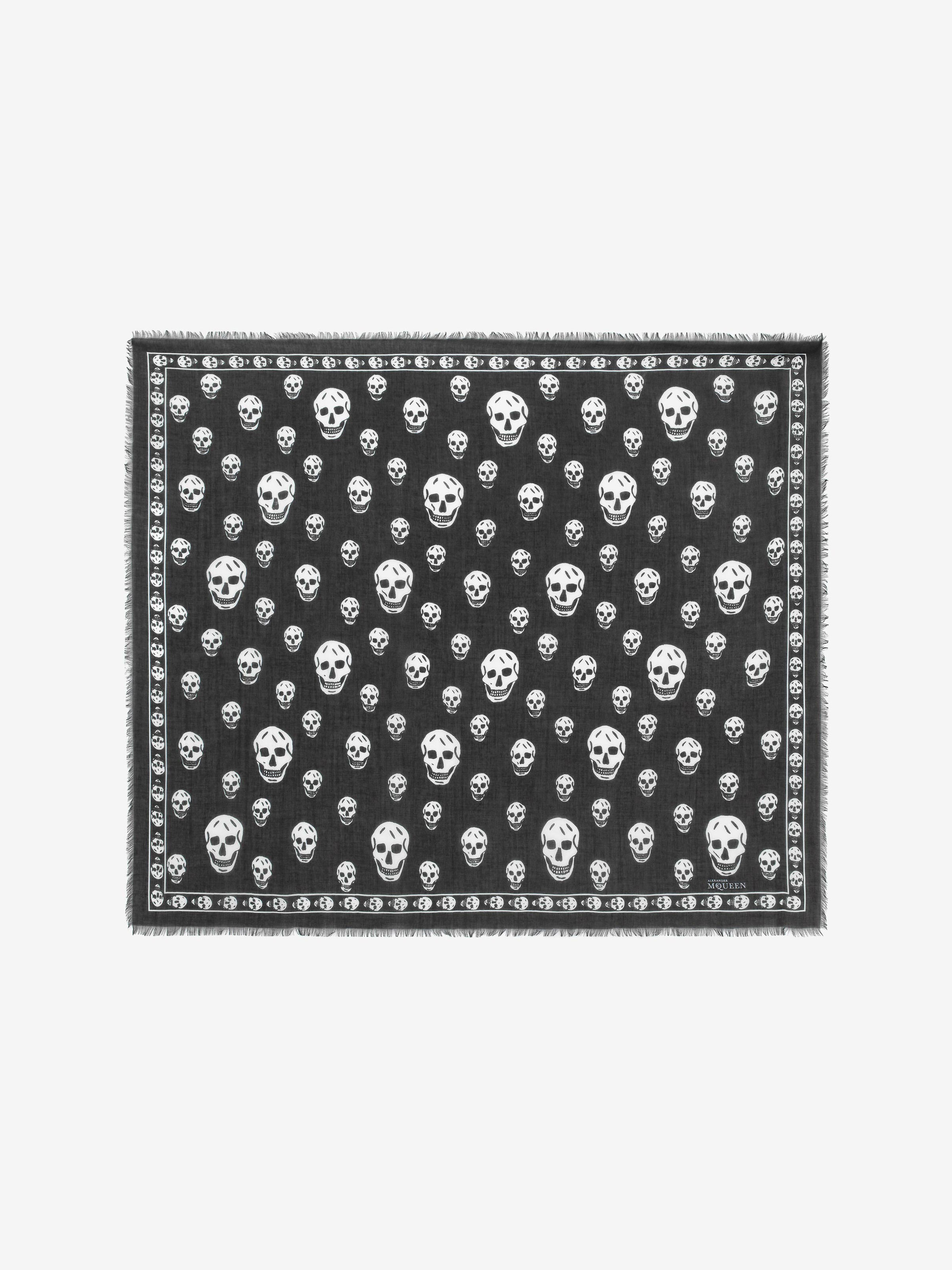 Classic Silk Blend Skull Scarf - 2