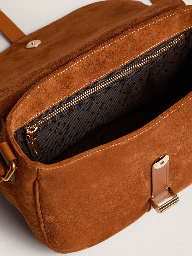 Medium Rodeo Bag in rum-colored suede 4