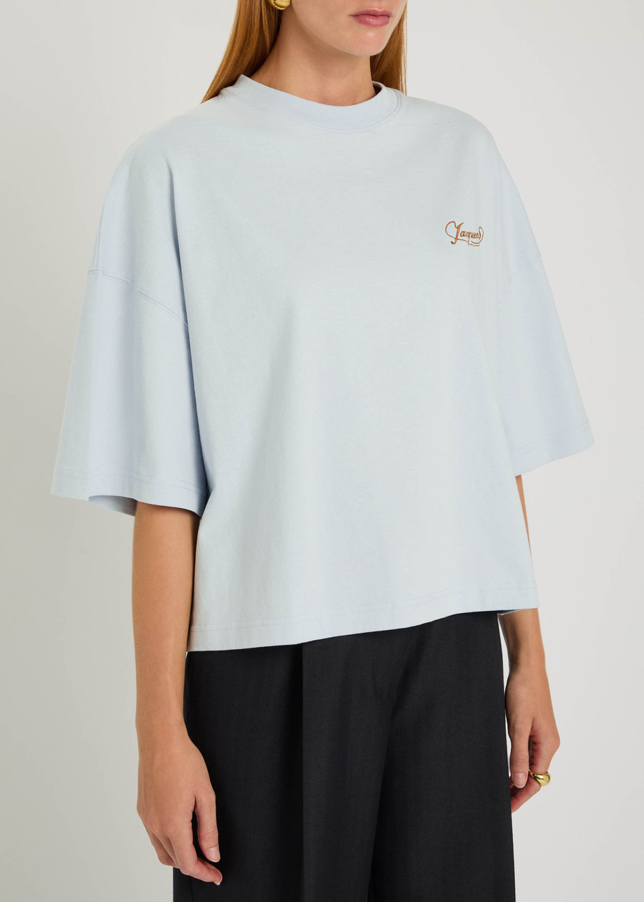 Jacquemus Le T-shirt Corto Logo-embroidered Cotton T-shirt - 2