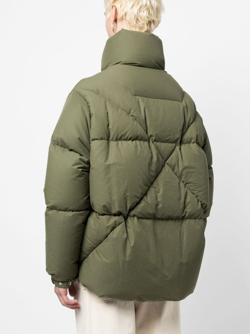 logo-print padded jacket 4