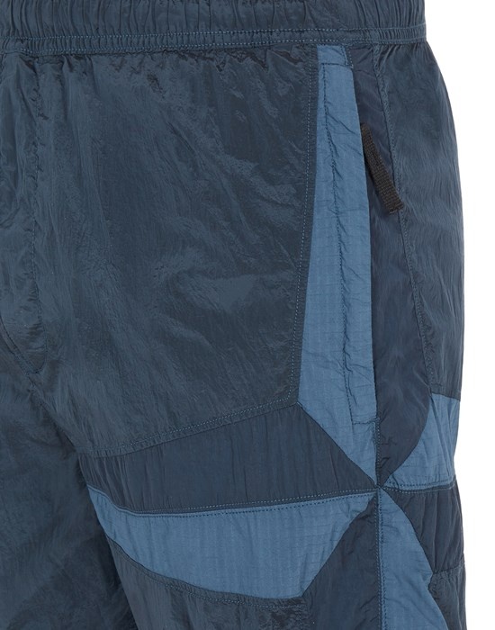 B0142 NYLON METAL IN ECONYL® REGENERATED NYLON_ STAR INLAY_ GARMENT DYED AVIO BLUE - 4