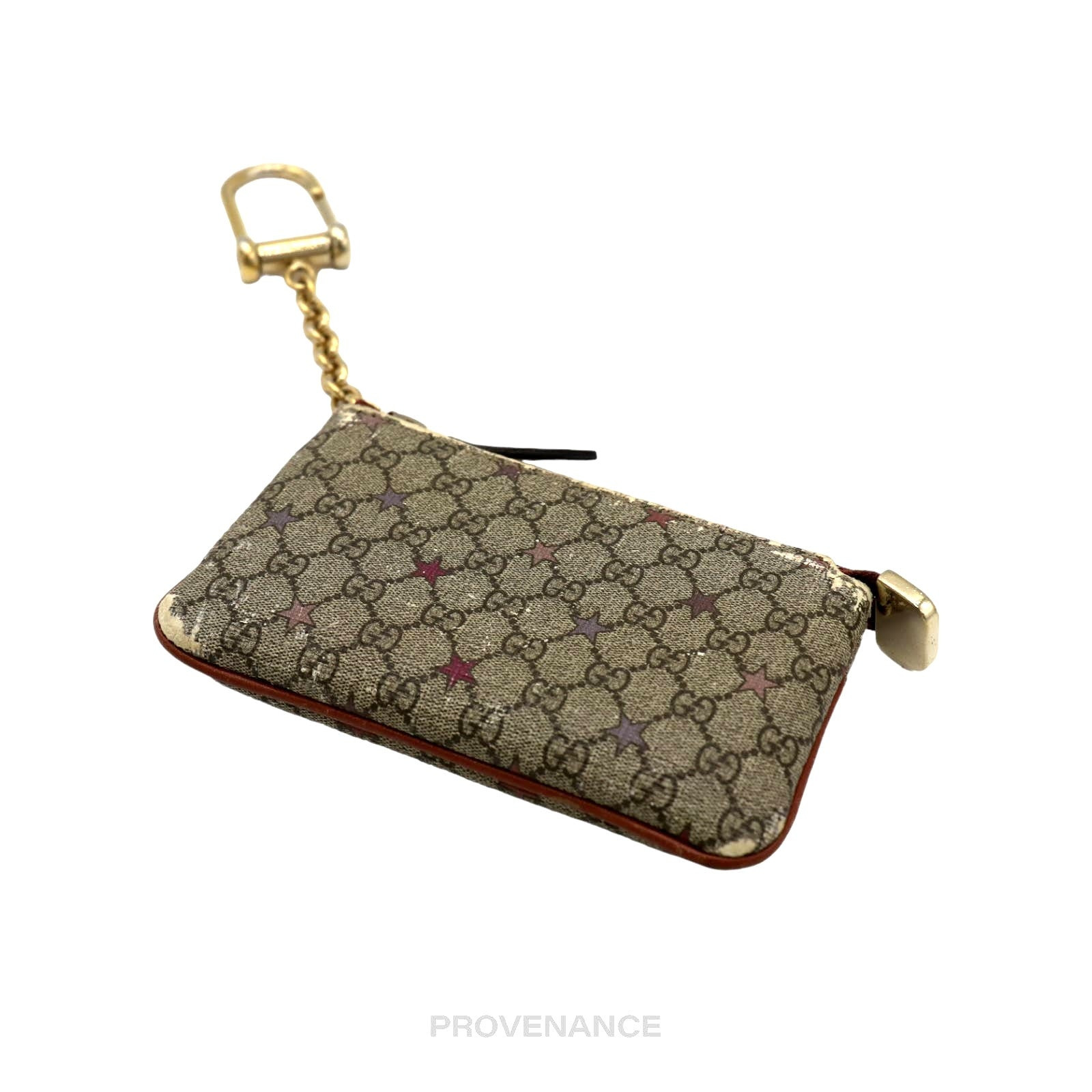 Gucci Key Pouch Cles - Micro GG Supreme Stars Red - 3