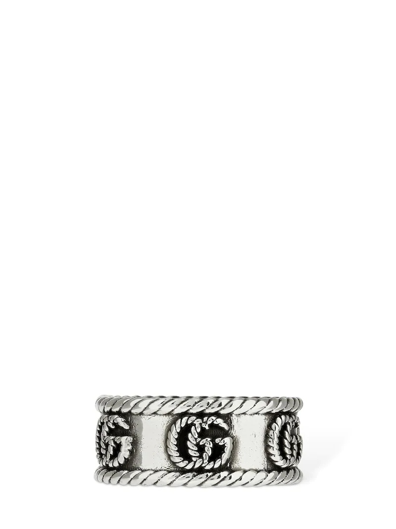 9MM GG BRAIDED MARMONT THICK RING - 2