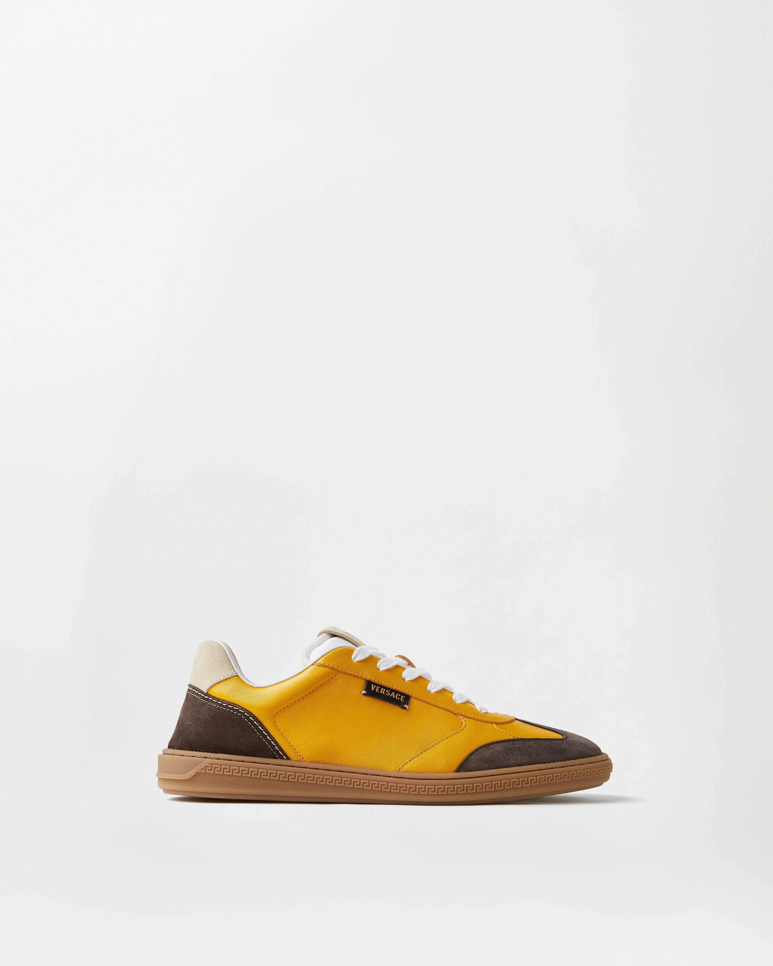 Greca Court Nappa & Suede Sneakers - 1