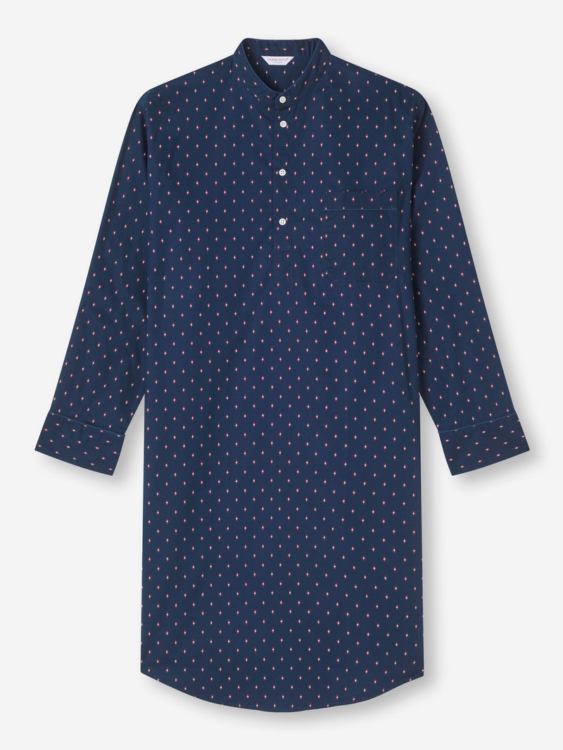 Men's Nightshirt Nelson 96 Cotton Batiste Navy - 1