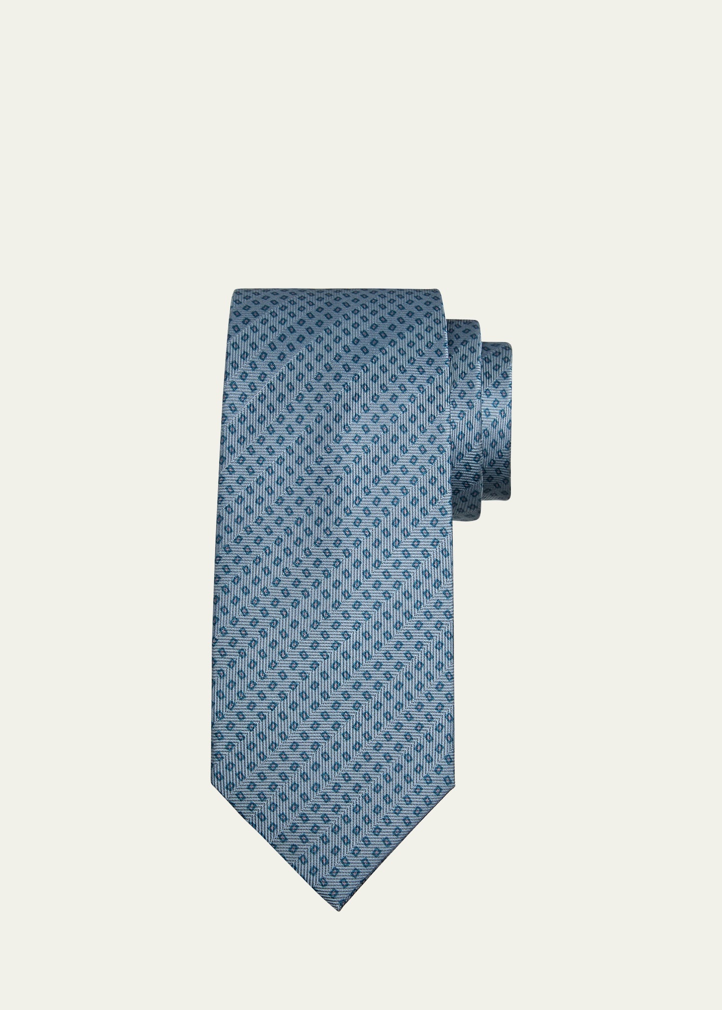 Men's Silk Micro-Geometric Tie - 1