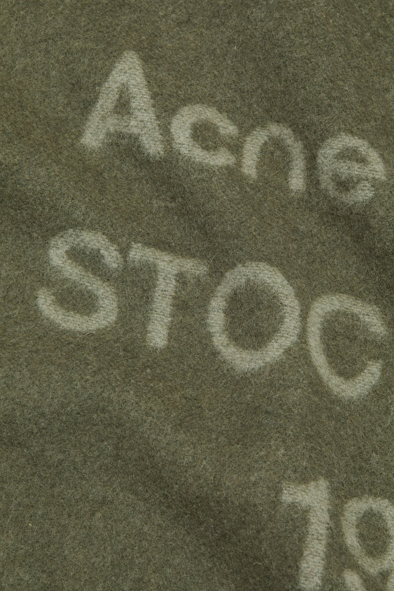 Logo scarf - Wide - Olive green 5
