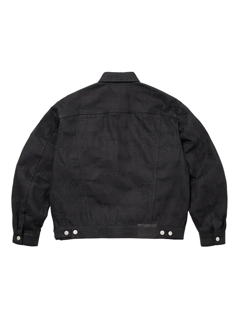 Supreme jacquard logos denim trucker jacket outlook