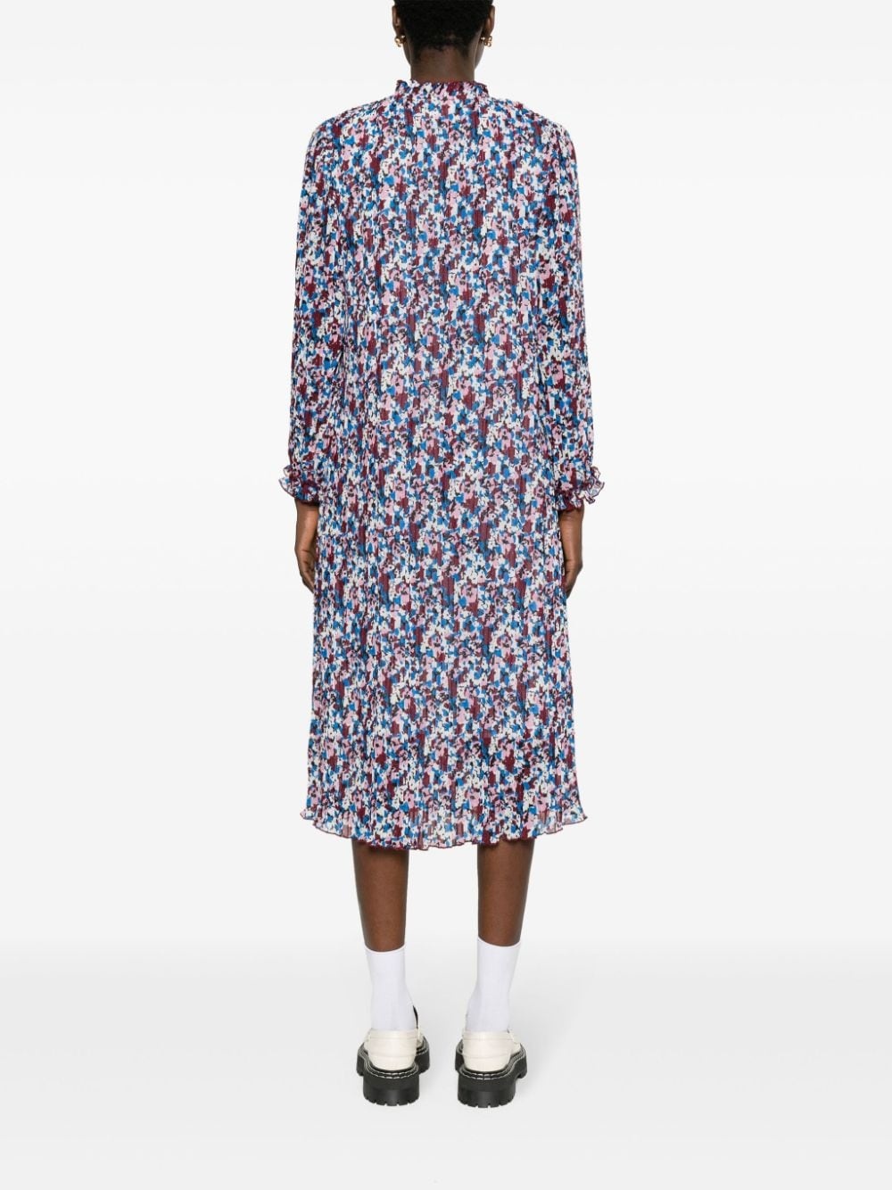 georgette pleated midi dress - 4