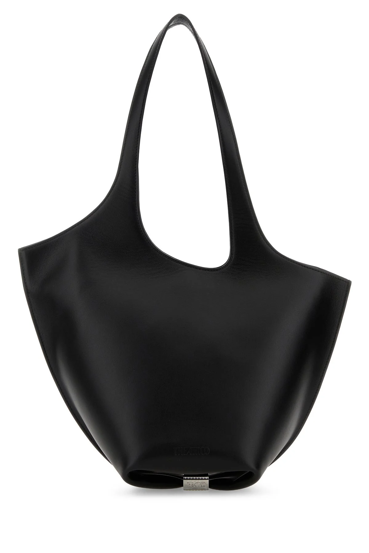 Black leather medium La Scoop shoulder bag - 1