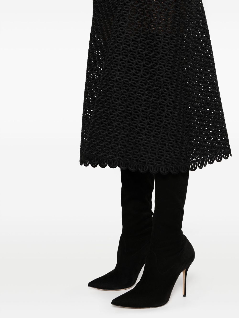 Graphic Performance macramÃ© midi skirt - 5