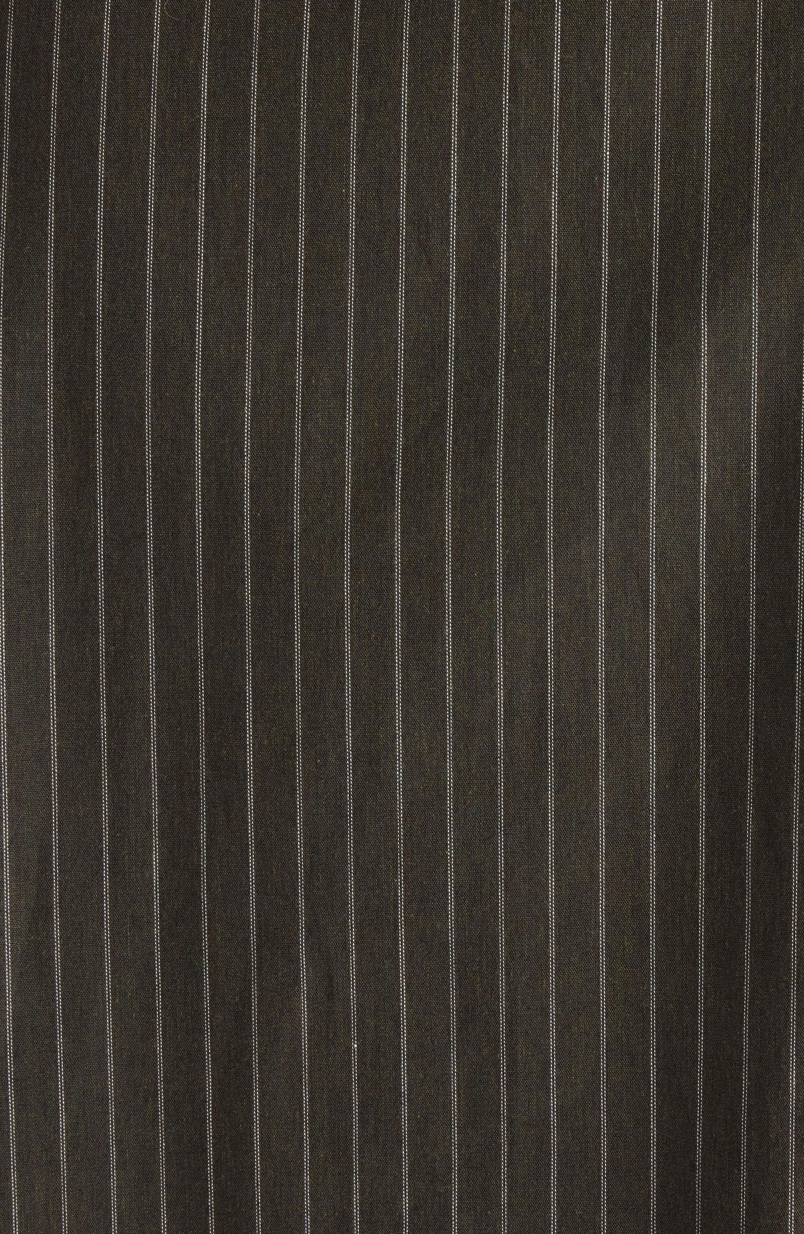 Acne Studios Sarow Stripe Poplin Button-Up Shirt in Green Melange at Nordstrom - 6