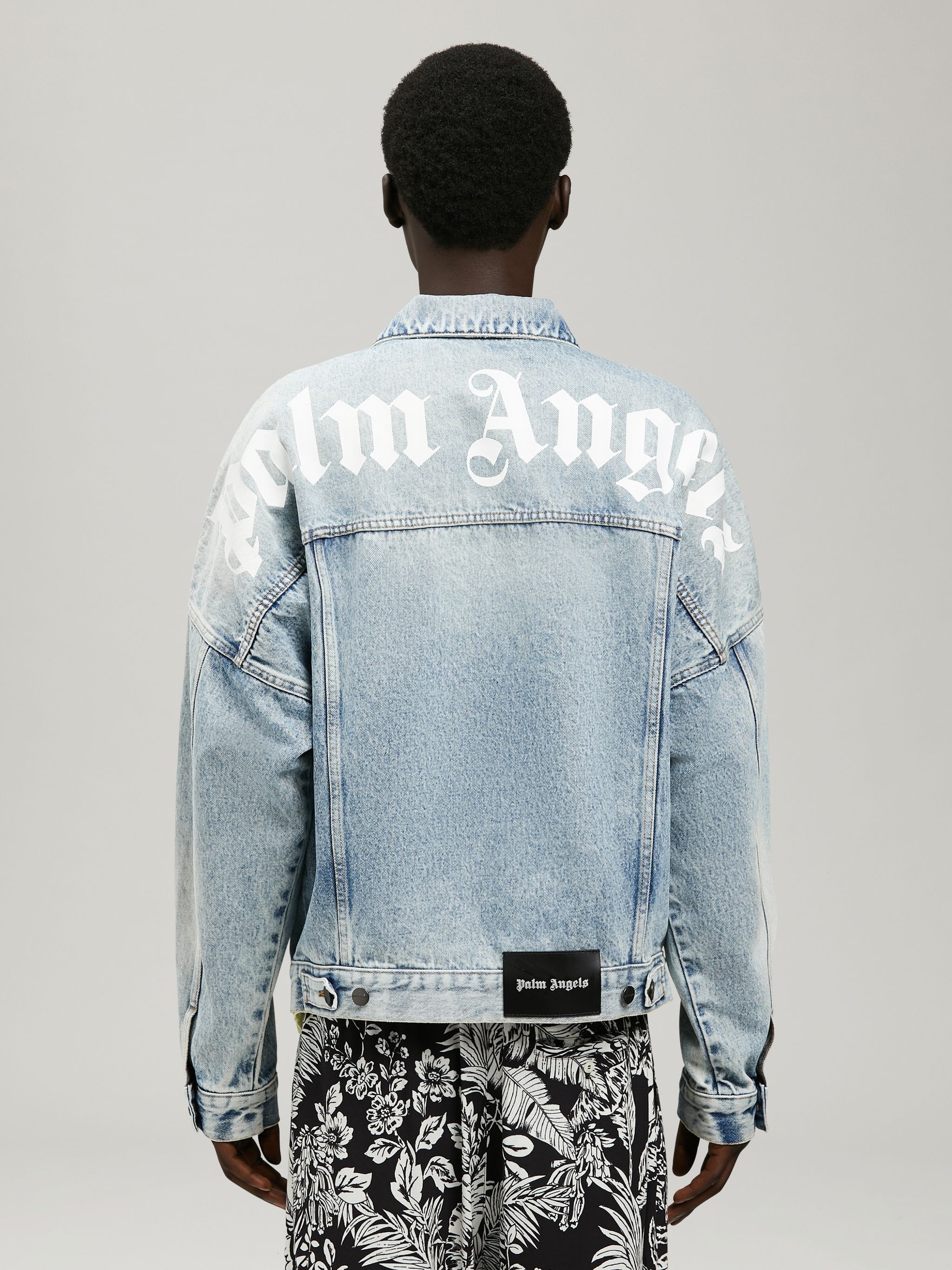 CURVED LOGO DENIM JACKET - 5