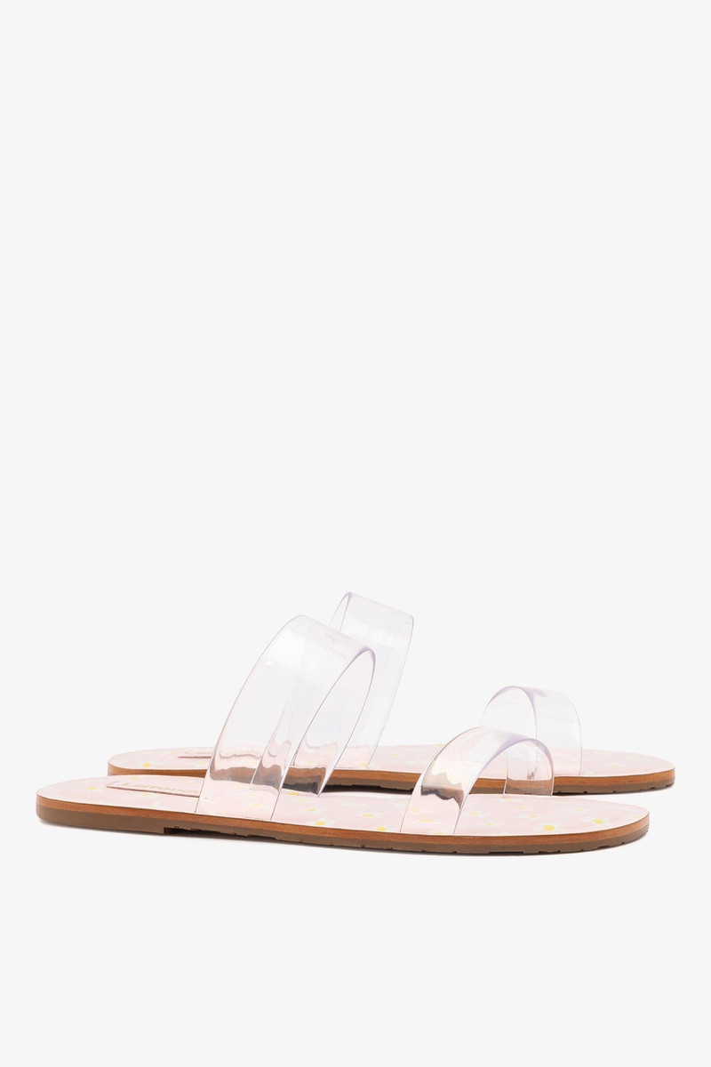 Gabe Flat In Clear Vinyl and Pink Patent Leather 3