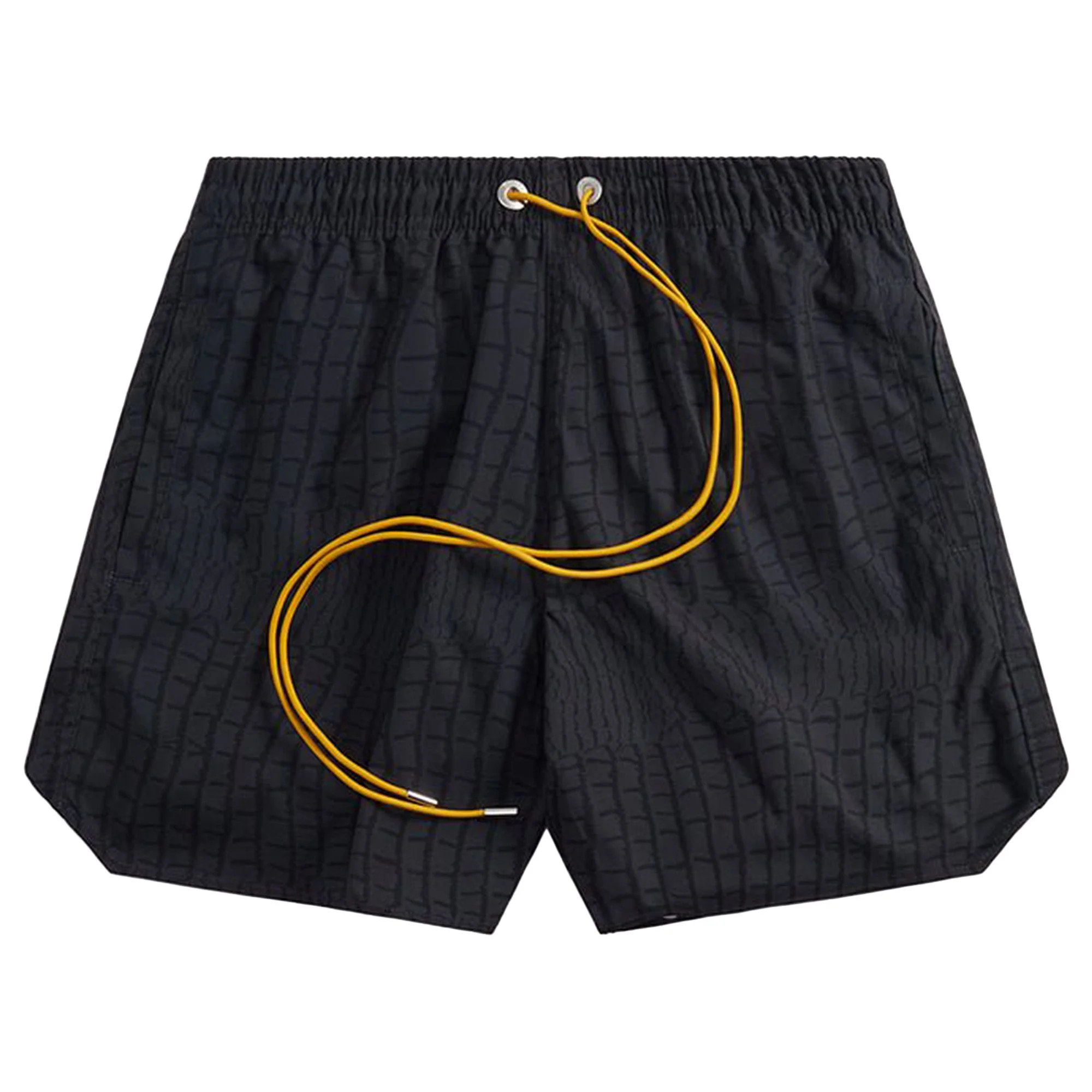 Rhude Crocodile Swim Shorts 'Black' - 1