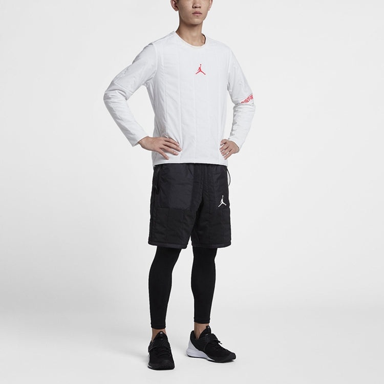 Air Jordan 23 Engineered Quilted Round Neck Pullover logo Sports Long Sleeves White AJ1055-100 - 4