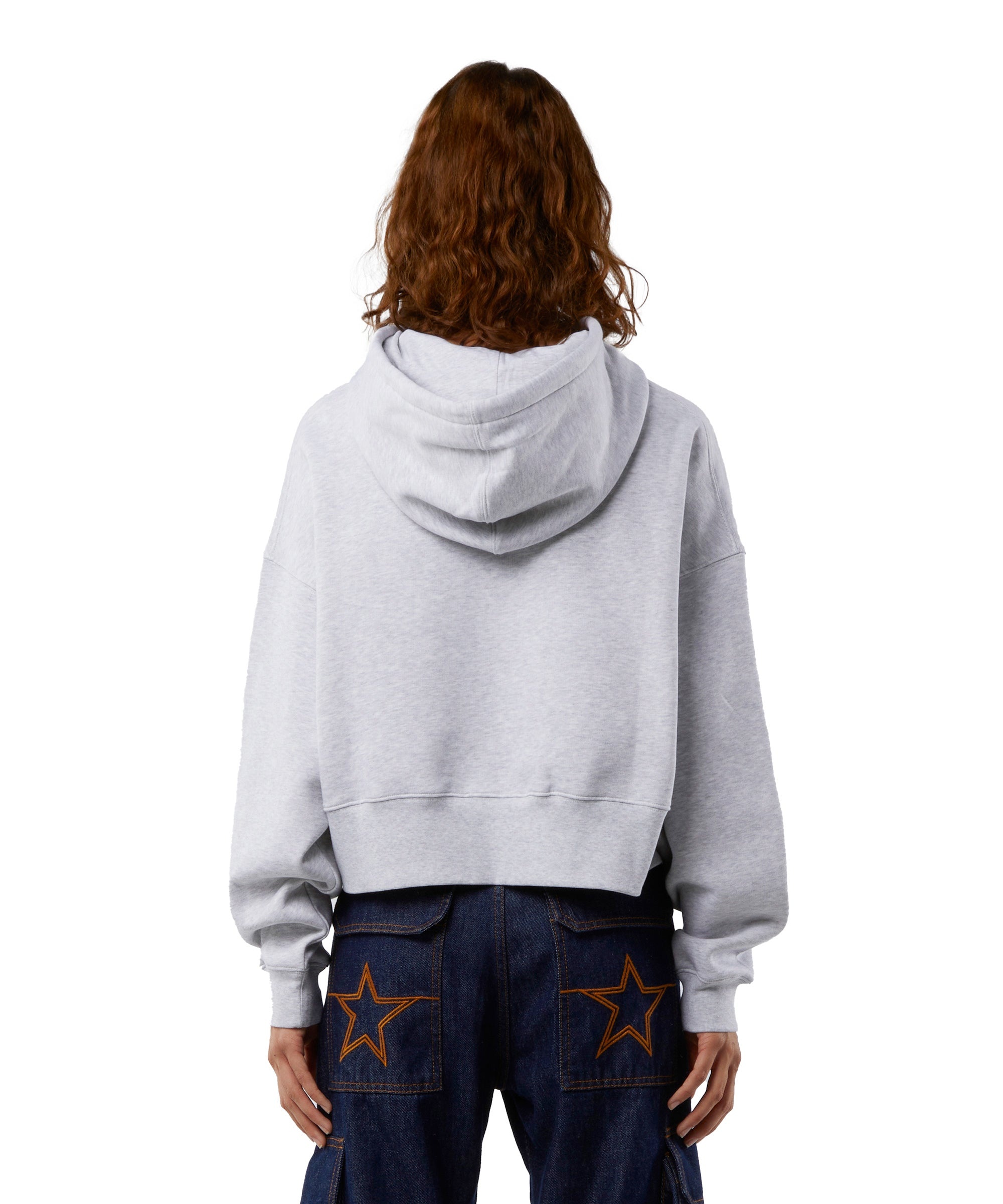 Cotton sweatshirt with hood and micro logo - 3